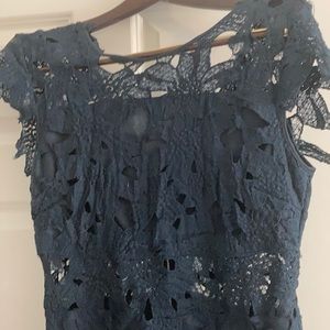 Navy lace dress